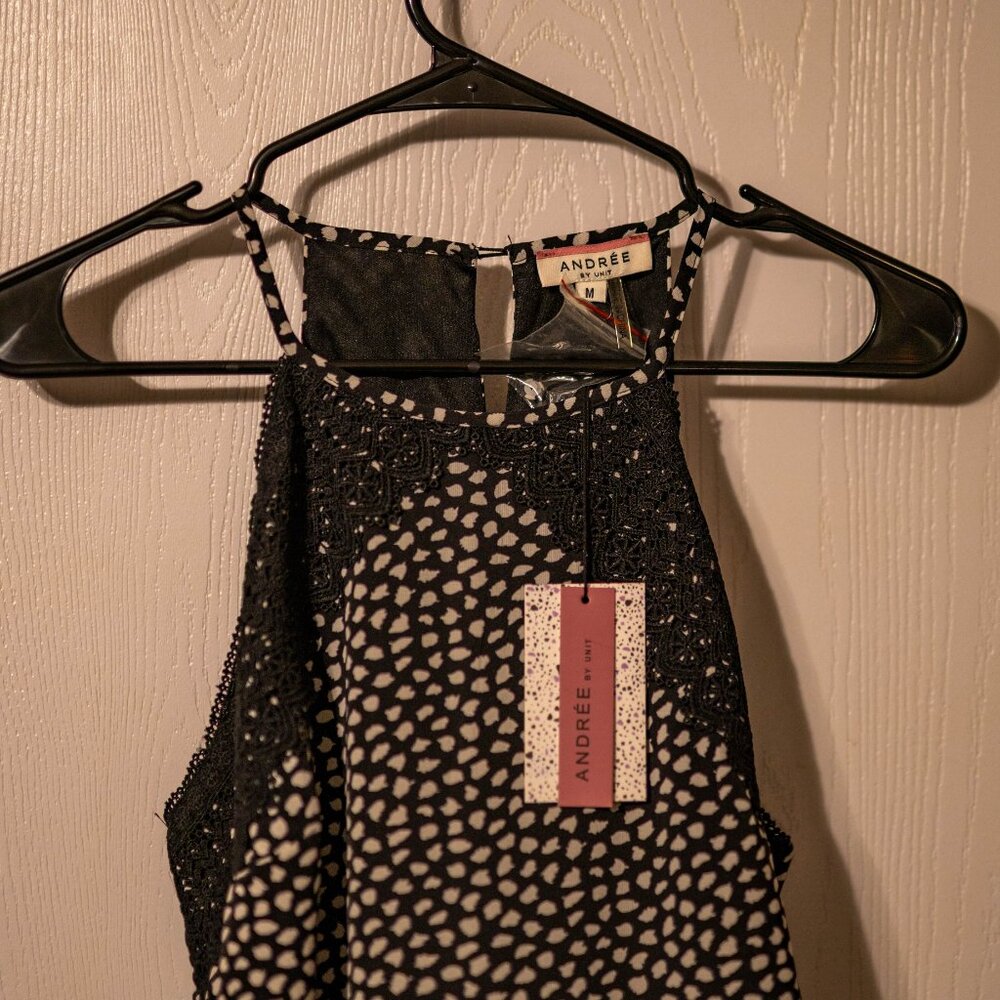 SALE Andrée by Unit Black & White Crochet Detail Dress – Size M – NWT - Picture 2 of 5